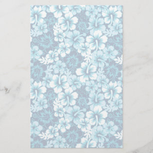 Surf Floral Hibiscus Pattern Stationery