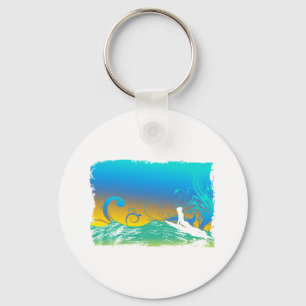 Surf Girl Key Ring