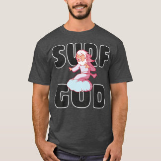 Surf God Cute Surf Aesthetic God Surfing Jesus Sur T-Shirt