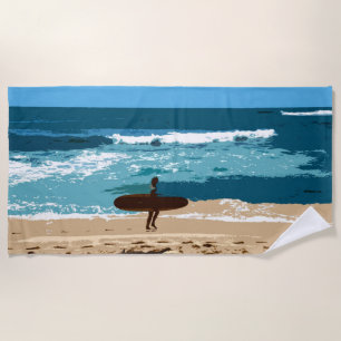 surf hawaii beach towel