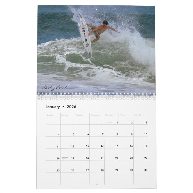 Surf Hawaii, by Brad Scott Calendar (Jan 2026)