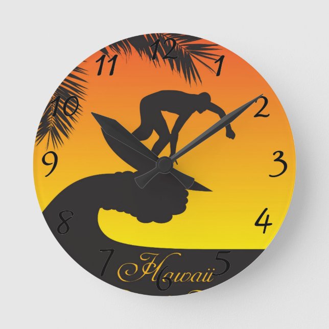 Surf:Hawaii Round Clock (Front)