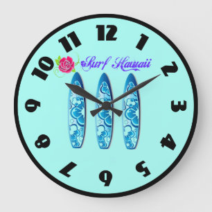 Surf Hawaii Surfboards Large Clock