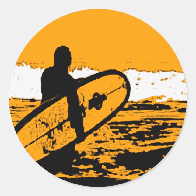 Surf III Classic Round Sticker (Front)