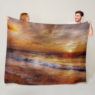 SURF in the SUNSET Fleece Blanket