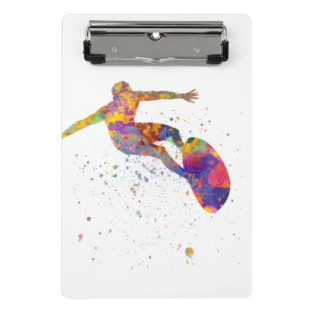 surf in watercolor mini clipboard (Front)