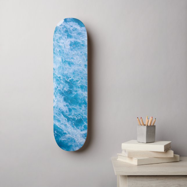 Surf-Inspired Ocean Waves Seascape Skateboard (Wall Art)