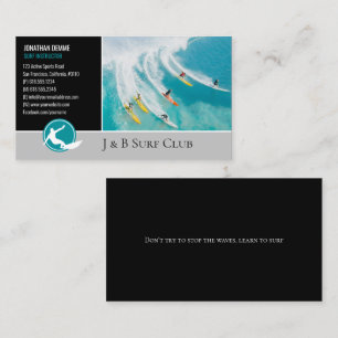 Surf Instructor Surfboard Active Recreation Busi Business Card
