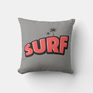 Surf, just surf. In red and gray Cushion