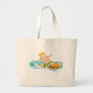surf large tote bag