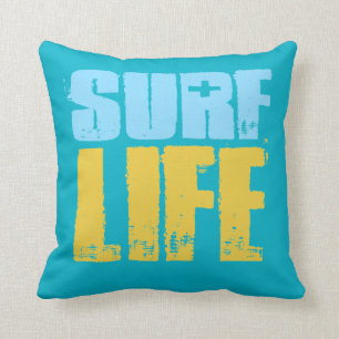 Surf Life Beach Surfer Style Cushion