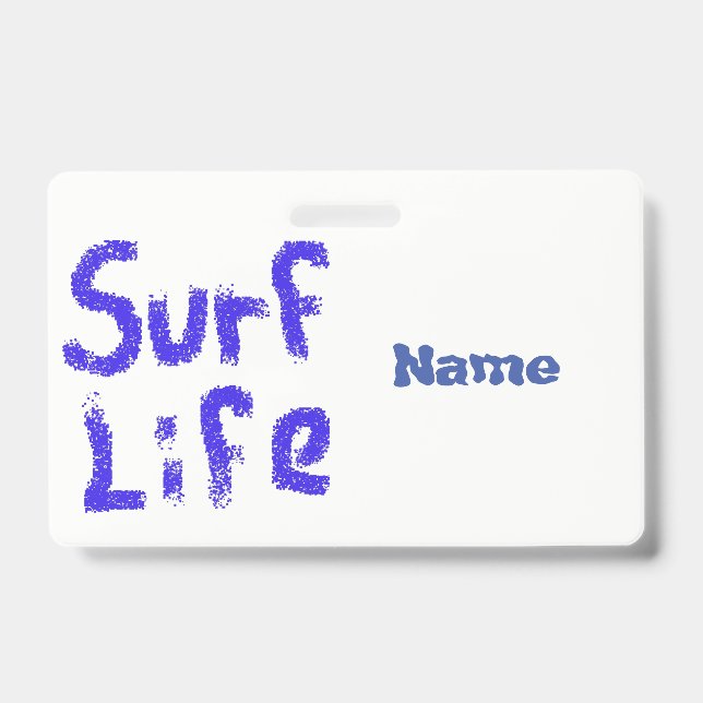 Surf life spray-painted blue Thunder_Cove ID Badge (Front)