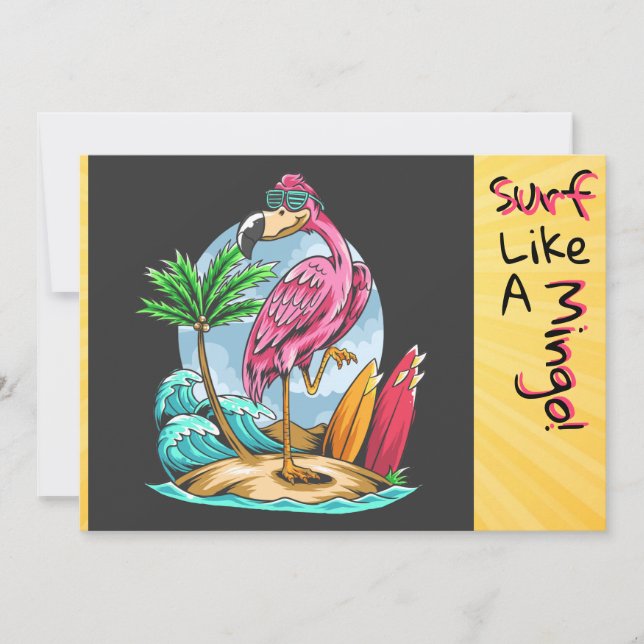 Surf Like a Mingo!  Greeting card (Front)