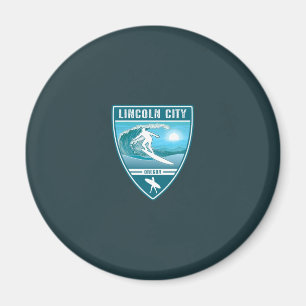 Surf Lincoln City Oregon Magnet
