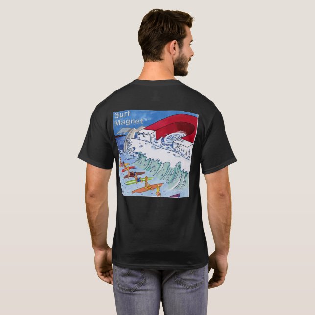 Surf Magnet men black T-shirt back (Back Full)