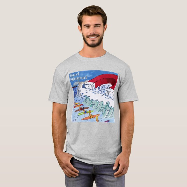 Surf Magnet men gray T-shirt (Front Full)
