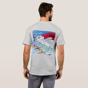 Surf Magnet men gray T-shirt back