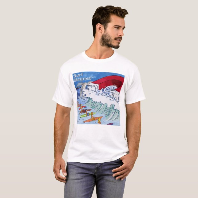 Surf Magnet men white T-shirt (Front Full)