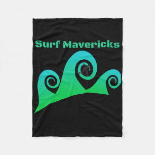 Surf Maverick's Surfing California Beaches Fleece Blanket