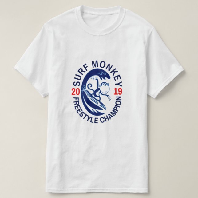 SURF MONKEY FREESTYLE CHAMPION 2019 T-Shirt (Design Front)