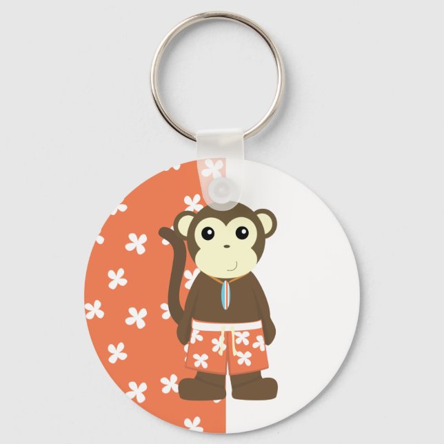 Surf Monkey Key Ring (Front)