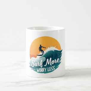 Surf More ☕ Ocean Wave Motivation Mug
