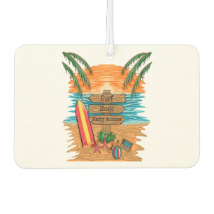 surf music happy summer car air freshener