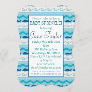 Surf 'N Fishies Nautical Baby Sprinkle Invitation