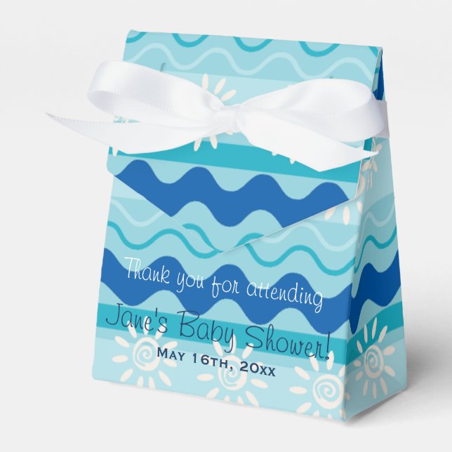 Surf 'N Sun Baby Shower Favour Box (Front Side)