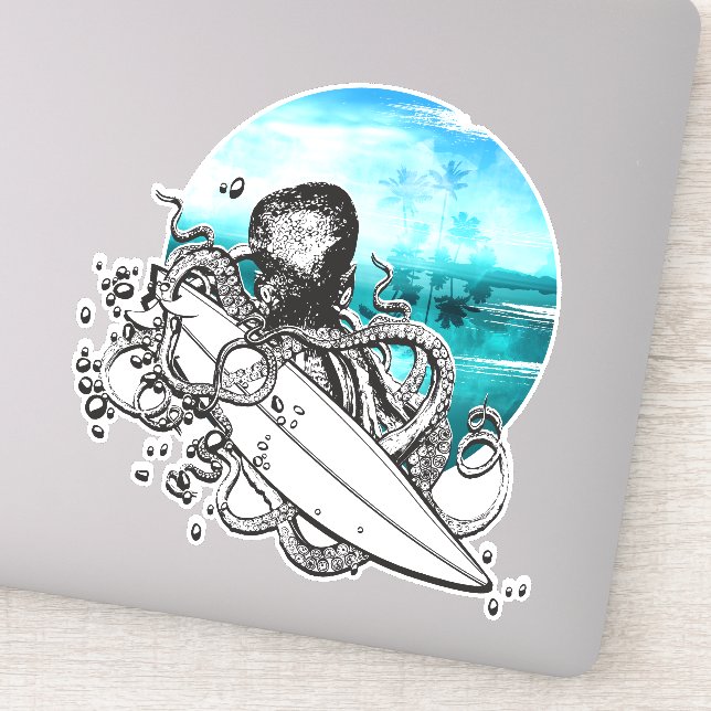 Surf Octopus Summer Ocean Island (Detail)