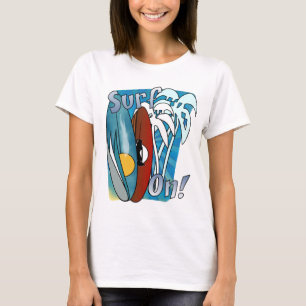 Surf On Ladies Long Sleeve Fitted T Shirt