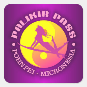 Surf Palikir Pass Square Sticker