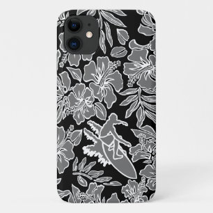 Surf Pareau Hawaiian Hibiscus Surfing Grey iPhone 11 Case