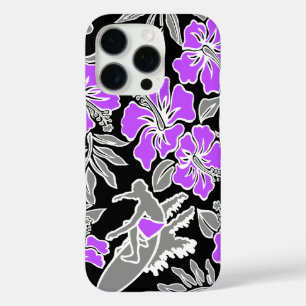 Surf Pareau Hawaiian Hibiscus Surfing Violet iPhone 16 Pro Case