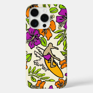 Surf Pareau Hawaiian Hibiscus Surfing Violet iPhone 16 Pro Case
