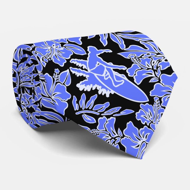 Surf Pareau Hawaiian Hibiscus Two-sided Printed Tie (Rolled)