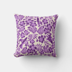 Surf Pareau Hawaiian Reversible Square Pillow