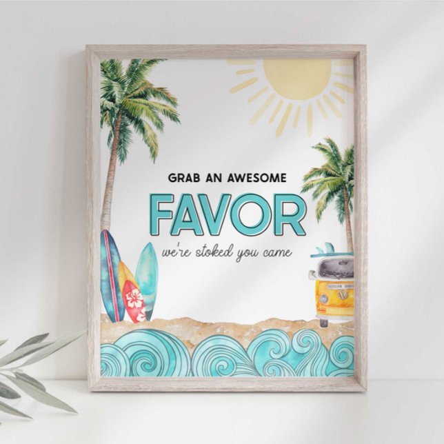 Surf Party Favour Thank You Sign (Creator Uploaded)
