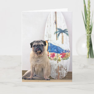 Surf Pug Card