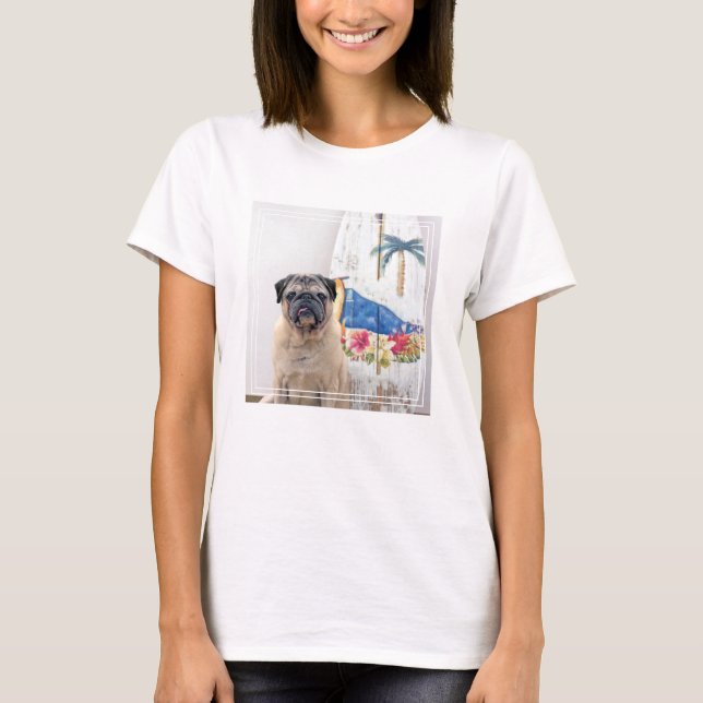 Surf Pug T-Shirt (Front)