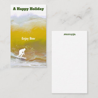 Surf Quote Holiday Greeting Business Card
