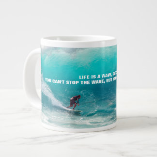 SURF QUOTE POSTER Two-Tone Candy Jar Large Coffee Mug