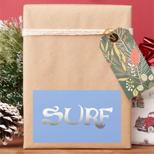 Surf rectangle large stickers (Holiday)