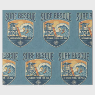 Surf Rescue Lifeguard Patrol Est 1950 Wrapping Paper