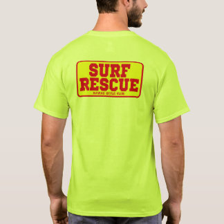 SURF RESCUE RED back print T-Shirt