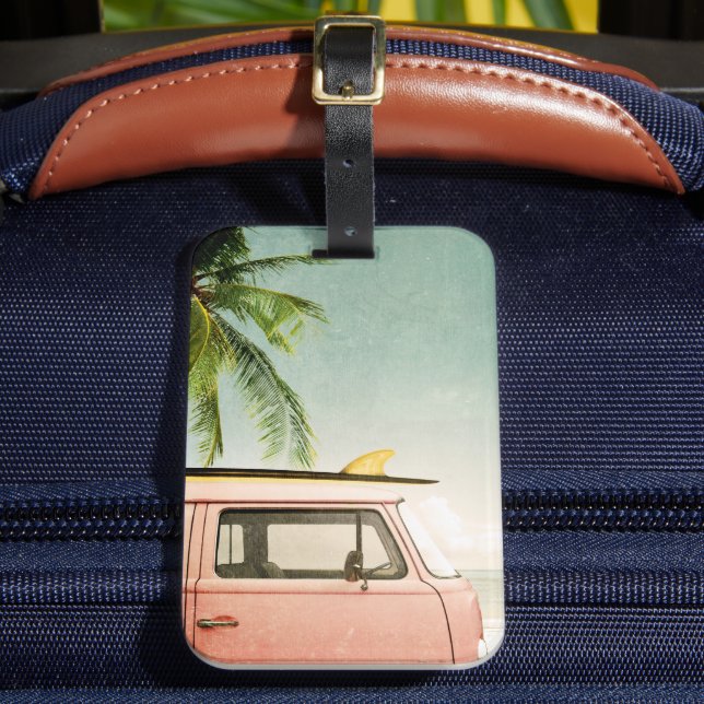 Surf Retro | Beach Luggage Tag (Front Insitu 2)