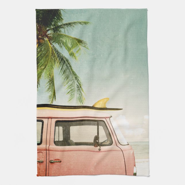 Surf Retro | Beach Tea Towel (Vertical)