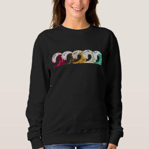 Surf Retro Wave Surfer Wave Rider Vintage Motif Sweatshirt