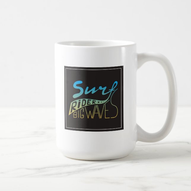 Surf Rider Big Waves Coffee Mug (Right)