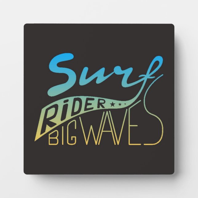 Surf Rider Big Waves Plaque (Front)